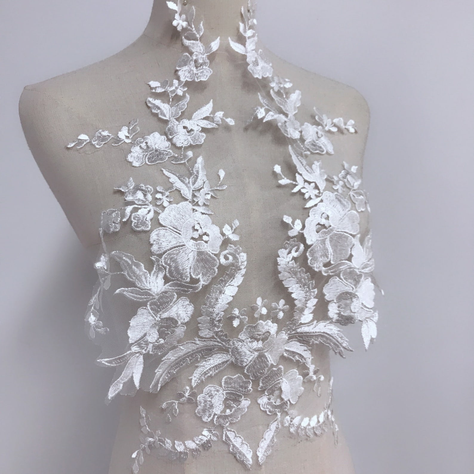 Ivory Embroidery Sewing Lace Applique for Ball Gown Bodice Etsy