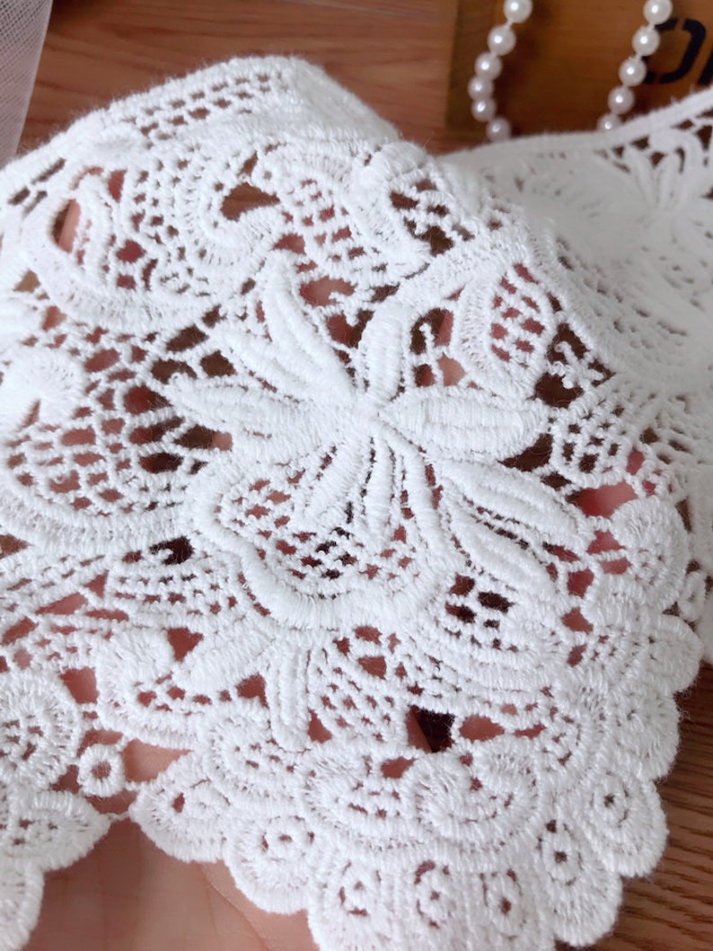 5.5 wide Cotton scalloped lace off white lace trim home decoration lace trim skirt trim lace