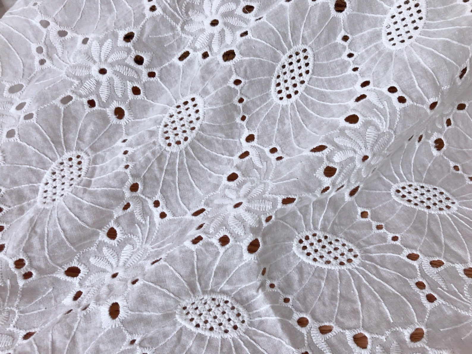 Cotton Fabric off White Eyelet Fabric by the Yard Eyelet Etsy UK