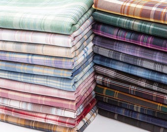 Vintage Style Plaid Fabric, 59" Wide Checking Fabric for School Girl Skirt, Scottish dress, Gothic Party Outfit