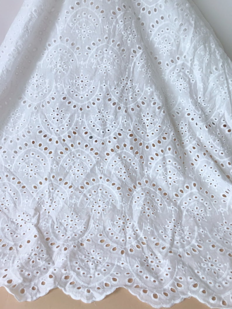 eyelet lace fabric by the yard