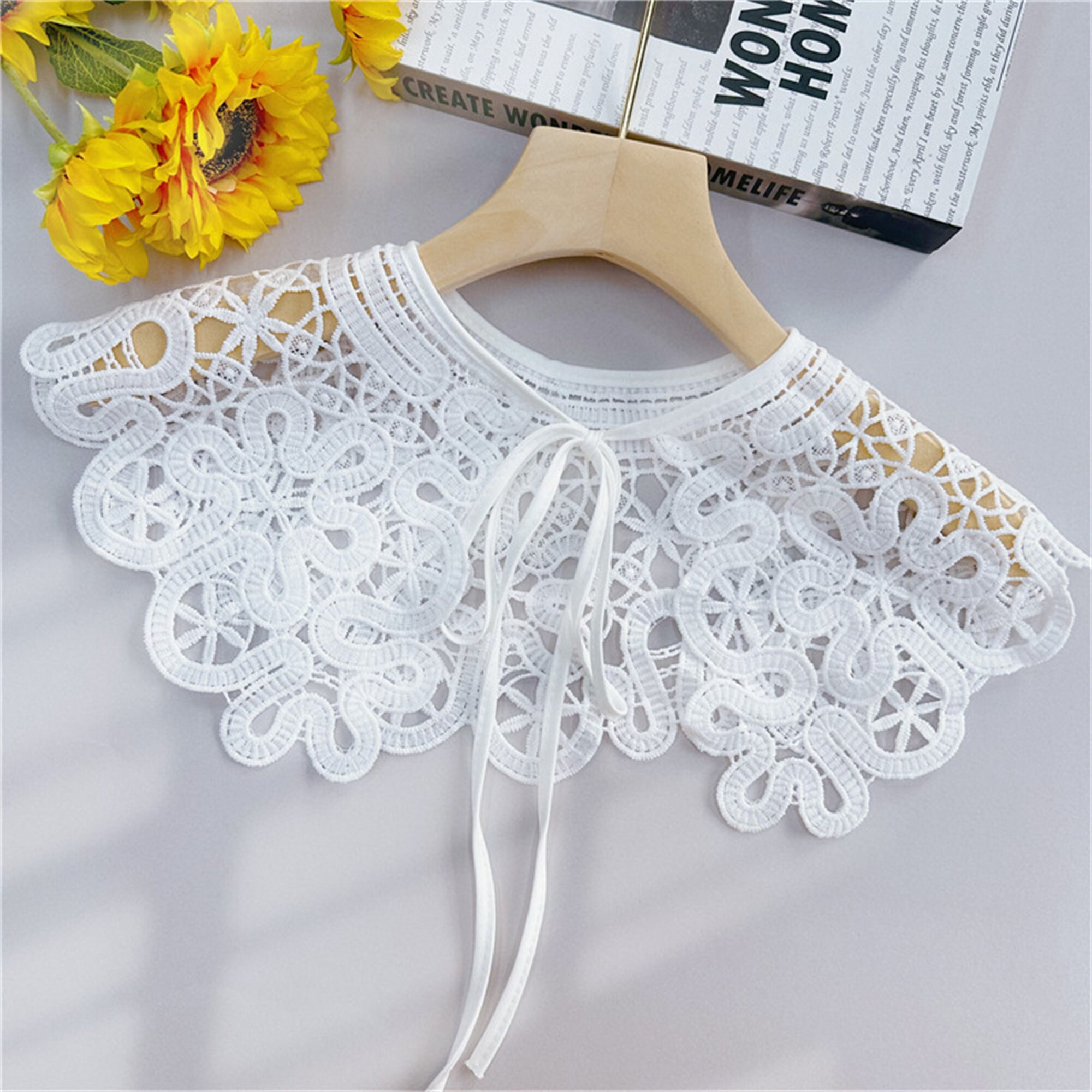 YAKEFJ Hollow Cochet Flowes Detachable Colla Shawl Fake Collar False Collar%2f1cbf6fb370198b7eee51ab4d12341504d866cfb0