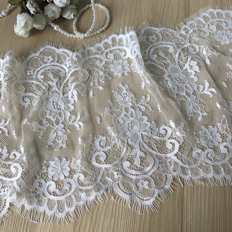 NEW Chantilly Lace Trim in Ivory for Weddings Bridal Veils | Etsy