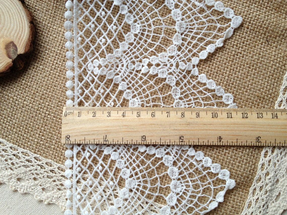 White Lace Ribbon Trim Cotton Lace Trim Crochet Sewing Lace
