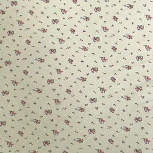 Tessuto a maglia elasticizzato con coste in spandex di cotone floreale vintage, tessuto per magliette e abiti lunghi con motivo a rose, tessuto per tappezzeria, tagliato su misura immagine 11
