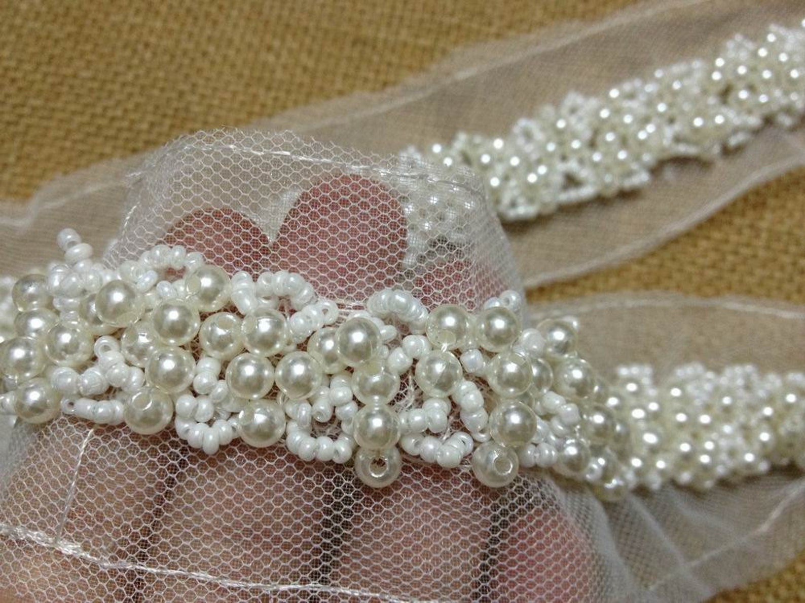 Pearl Beads Lace Trim in Ivory for Wedding Bridal Sash Etsy