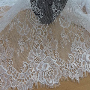 White Chantilly Lace Trim Dasha