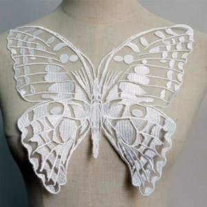 Aus weißer Spitze Schmetterling Applikation für Blumenmädchen Kleid, Camisole Dessous, Spitze rückenfrei, Tanzkostüm