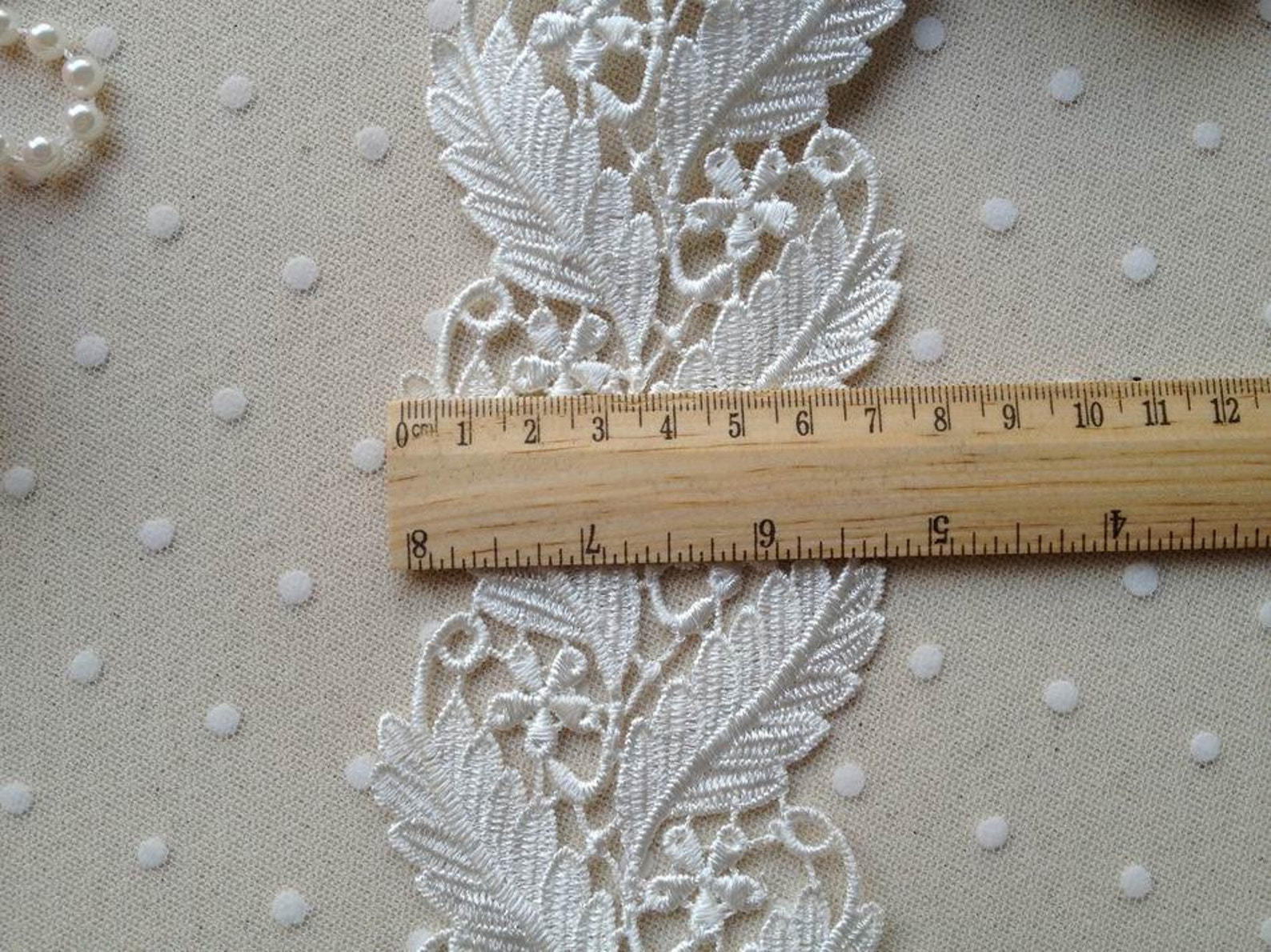 Ivory Venise Lace Embroidery Leaves Design Lace for Costume Etsy