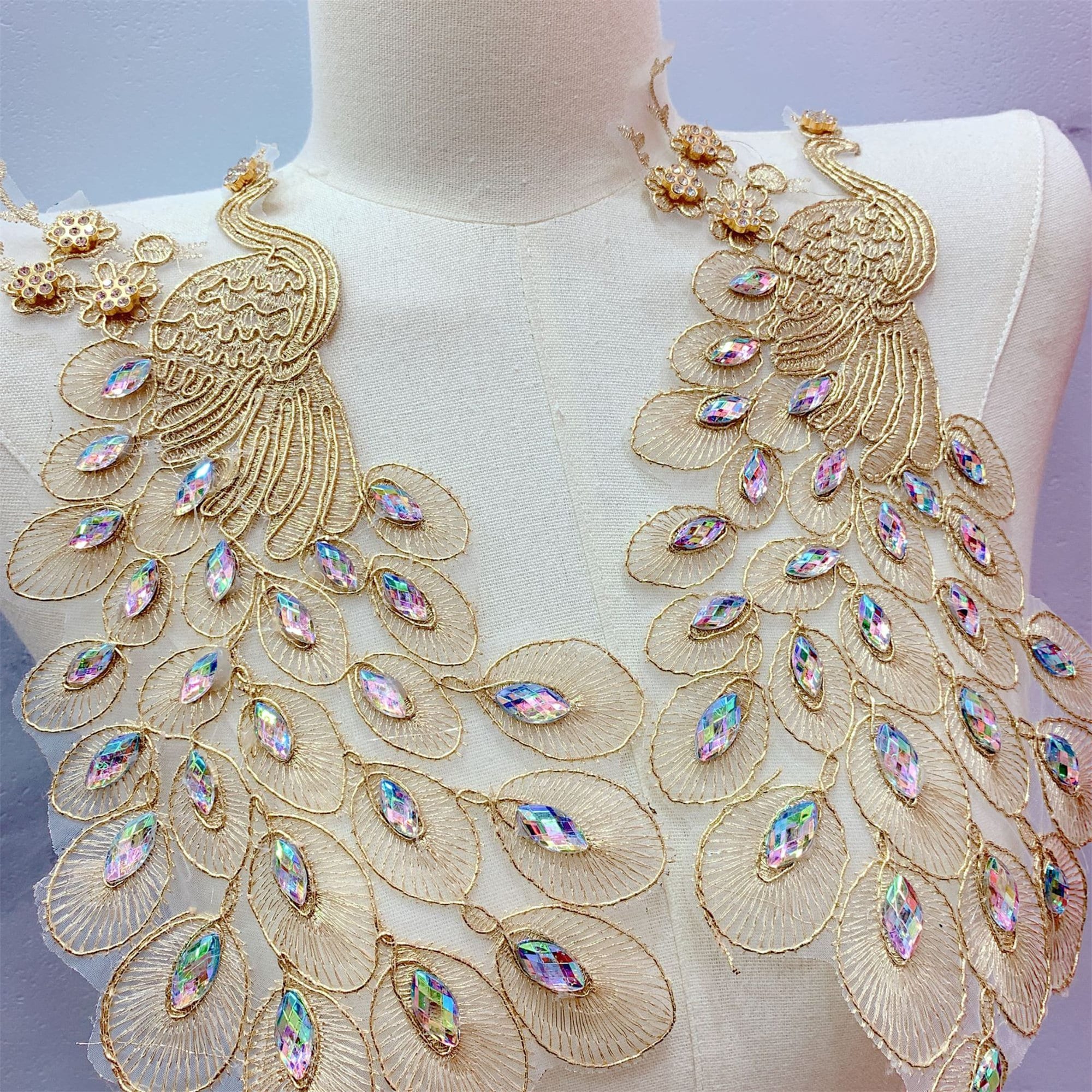 gold peacock dress Peacock Chinese Red Wedding Dress | East Meets Dress main image 0