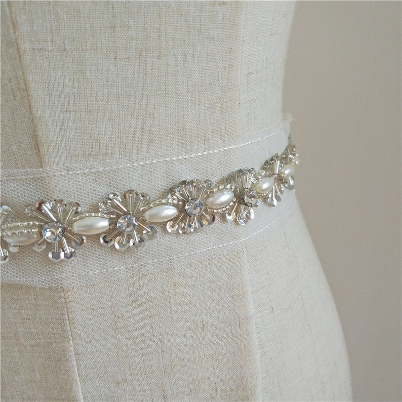 Beaded Trims Lace Beaded Trimming for Bridal Bridesmaid Gown Etsy