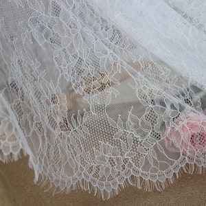 Delicate Chantilly Fabric Sheer Scalloped Chantilly Lace - Etsy
