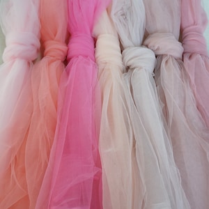 Soft Tulle Fabric Illusion Nylon Tulle Lace for Veils, Birdcage Veils, Gowns, Tutu dress, Party Decoration - Choose Color