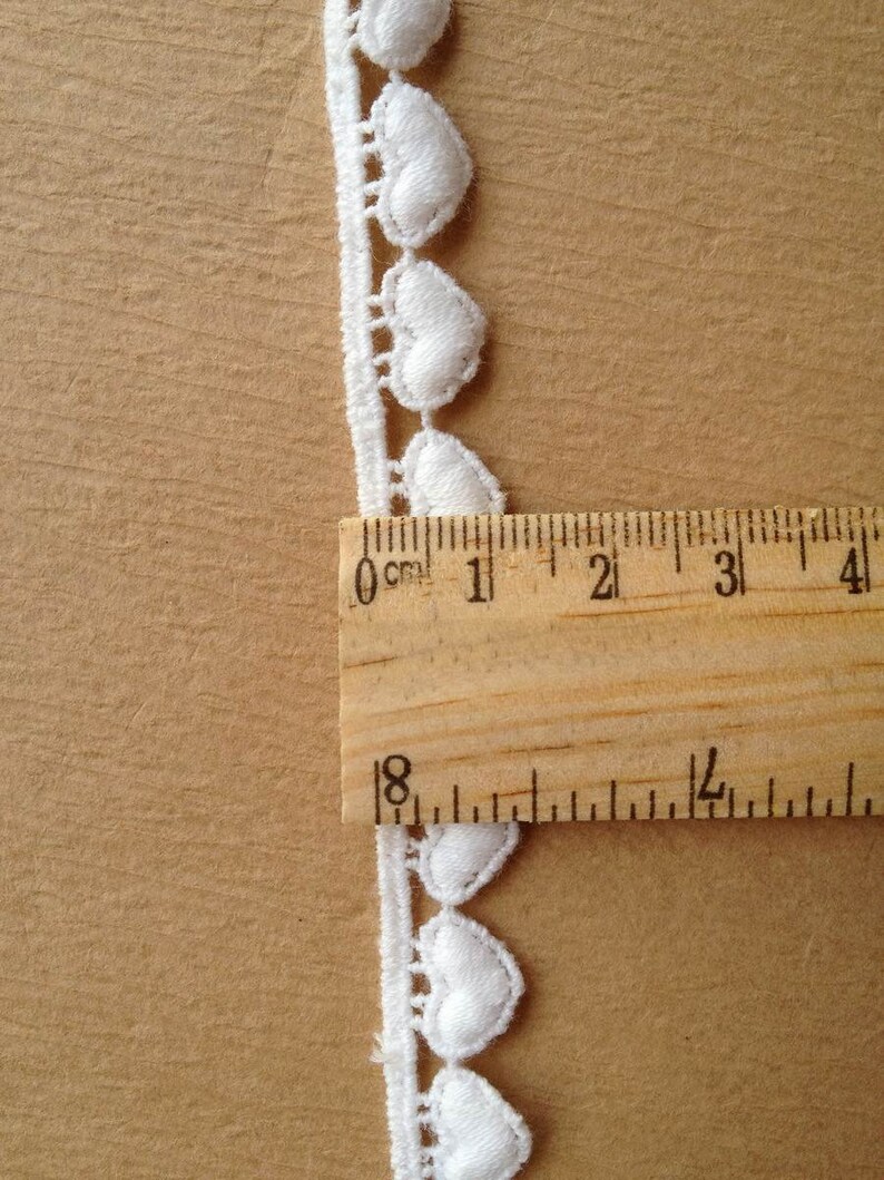 White Cotton Lace Trim Lovely Heart Trim for Sewing Home Decor Etsy