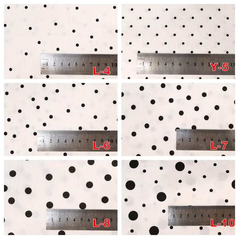 Tencel Cotton Polka Dot Print Fabric, Black Polka Dot on White Fabric, Maxi Dress, Halter Top, Slip Dress, Quilting Fabric image 9