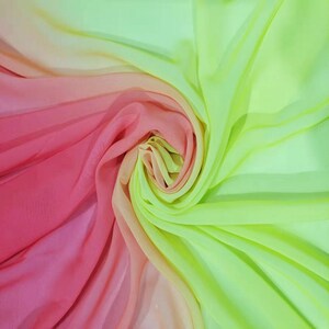 Soft Ombre Chiffon Lace Fabric for Chiffon Overlay Skirt, Prom Dress ...