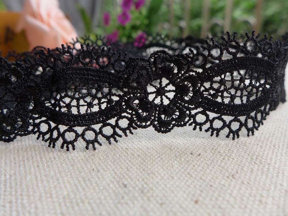 Gothic Venise Lace Trim in Black for Black Bridal Necklace - Etsy