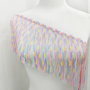 Dress With Blue Border Fringe - Etsy