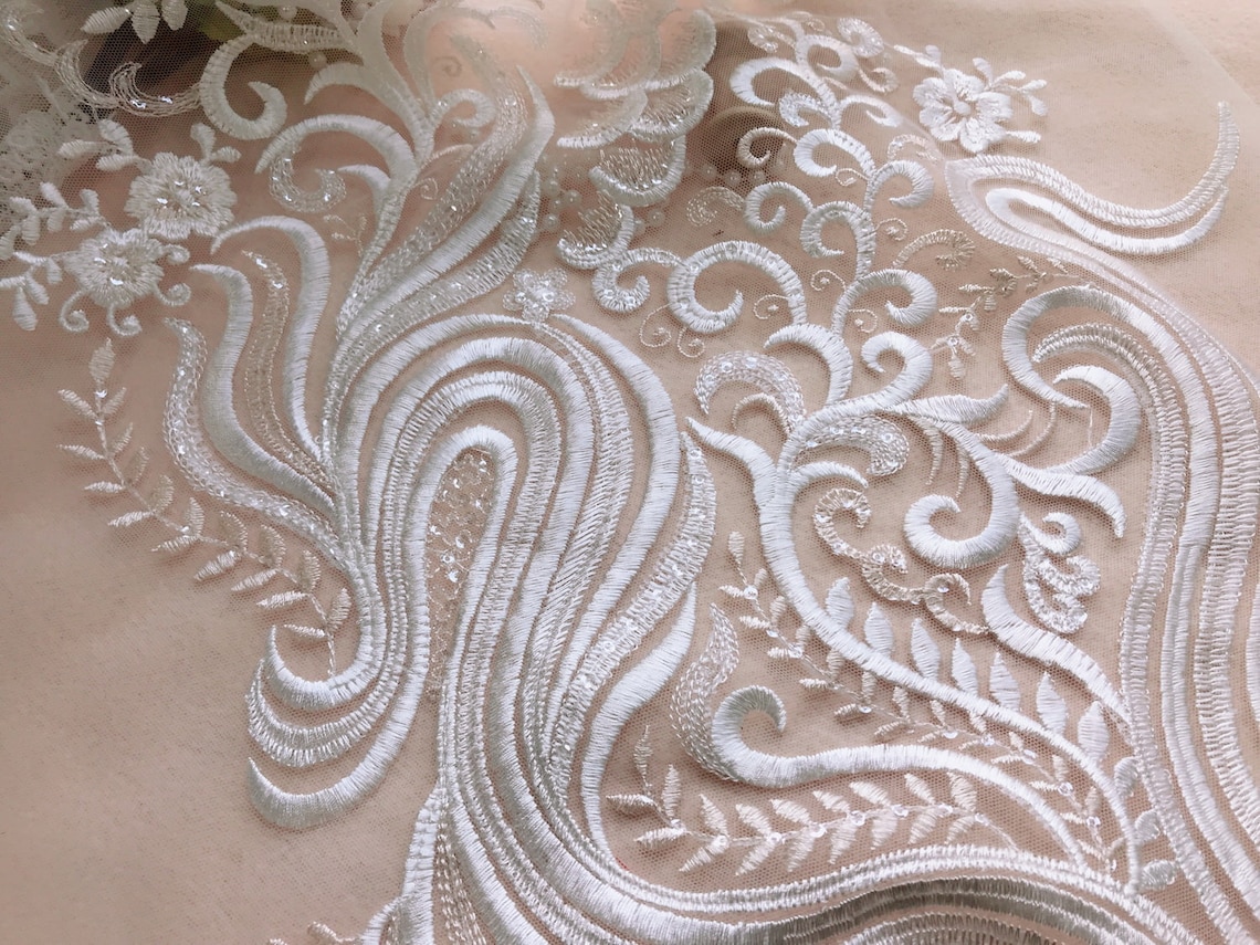Ivory Placement Lace Caroline Cf main image 1