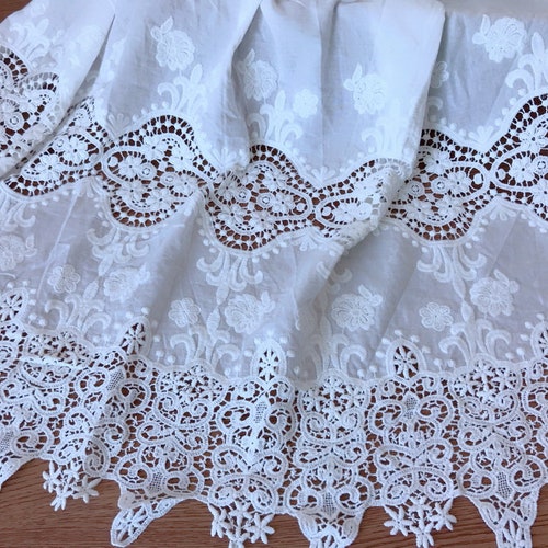 Off White Guipure Lace Paisley Fabric for Bridal Dress - Etsy