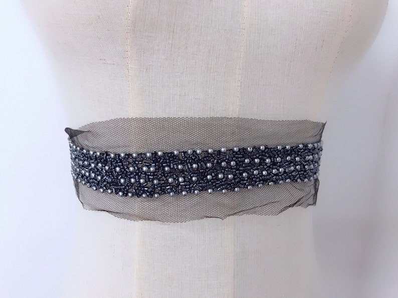 Navy Beaded Lace Trim for Wedding Gown Prom Dress Bridal Etsy