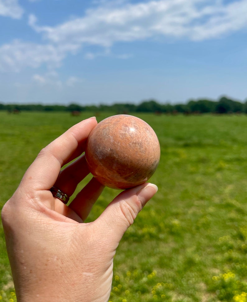 Peach Moonstone Sphere 52mm image 10