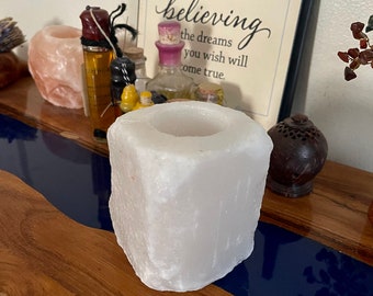 Solid Quartz Crystal Tealight Holder