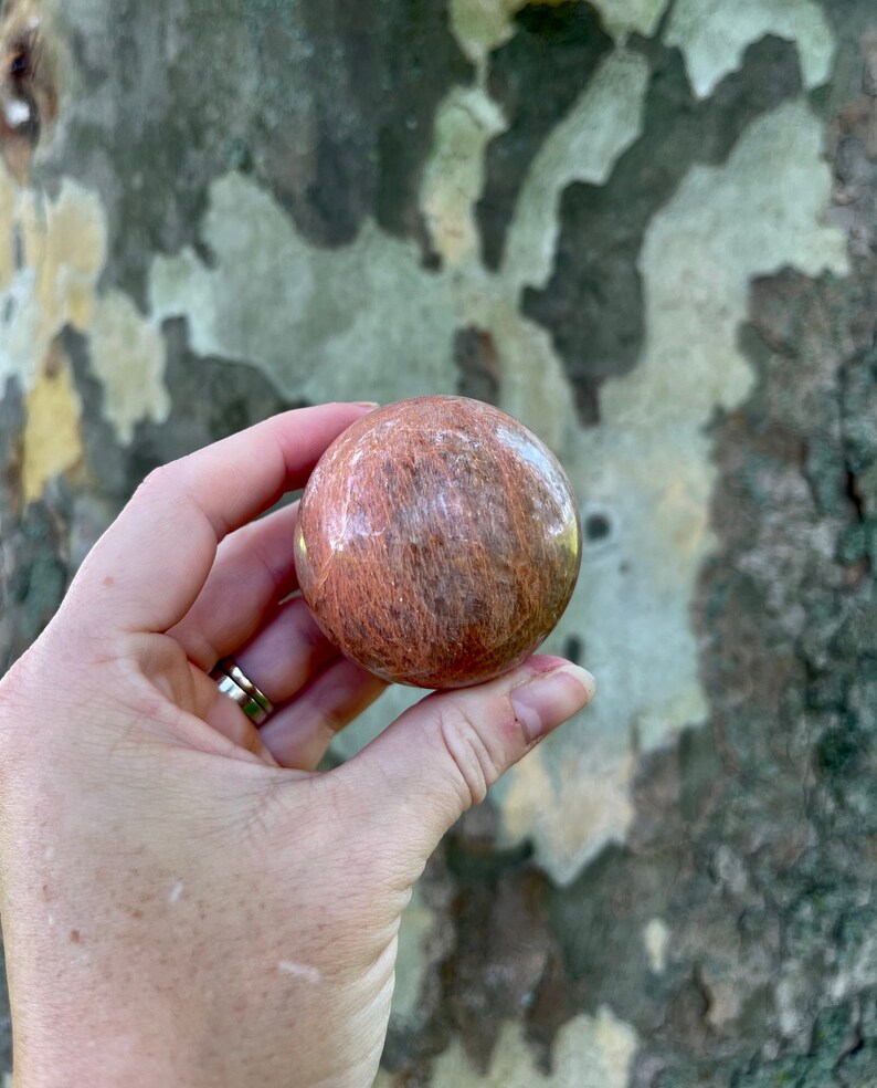 Peach Moonstone Sphere 52mm image 9