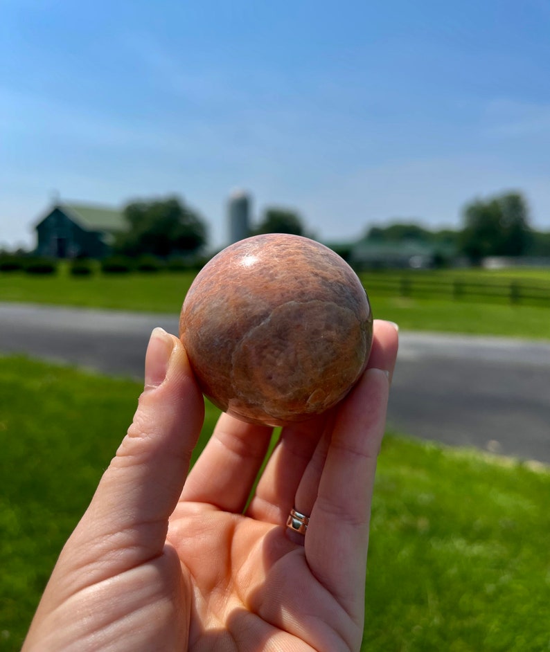 Peach Moonstone Sphere 52mm image 8