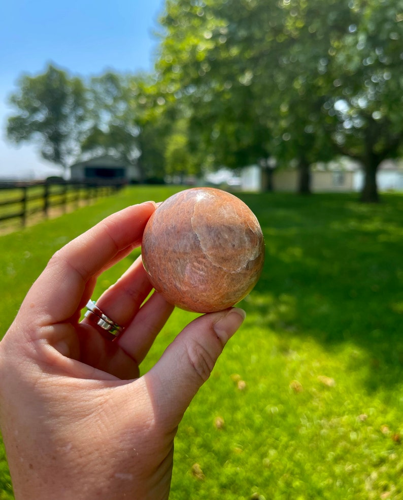 Peach Moonstone Sphere 52mm image 3