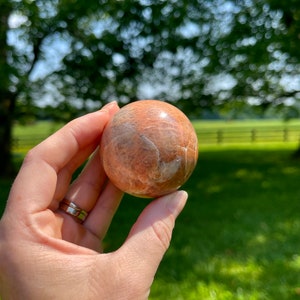 Peach Moonstone Sphere 52mm image 6