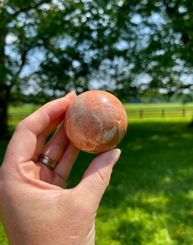 Peach Moonstone Sphere 52mm image 6