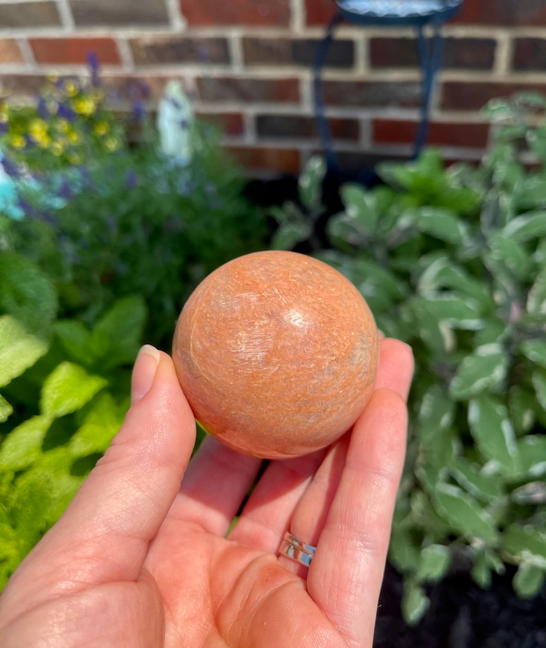 Peach Moonstone Sphere 52mm image 1