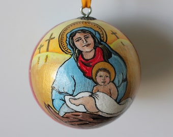 Mary and Baby Jesus Christmas ornament
