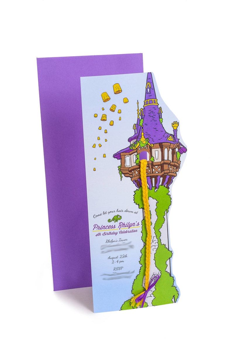 PDF Printable Rapunzel Birthday Party Invitations Etsy