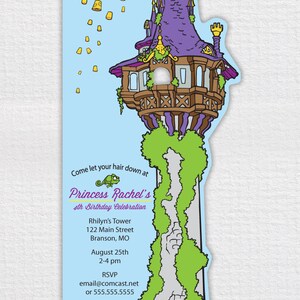 PDF Printable Rapunzel Birthday Party Invitations image 2