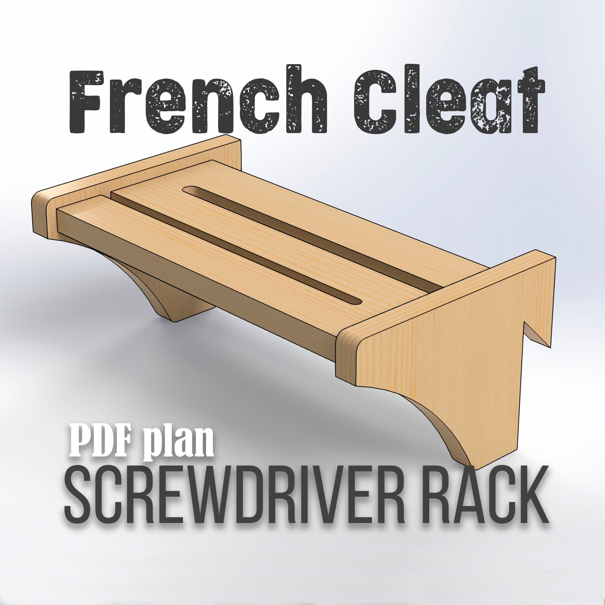 French Cleat SCREWDRIVER Rack. /Tool Storage Wall French Etsy