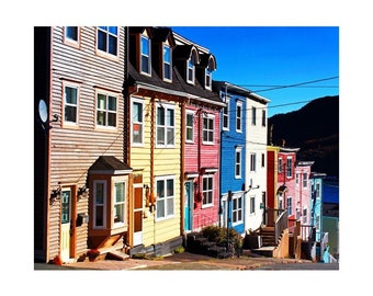 Jellybean Row Print, Newfoundland Art, St. John's House Photography, Canadian Wall Art