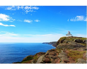 Newfoundland Art Print, Cape Spear Lighthouse Art, Landscape Wall Art, Ocean Photography