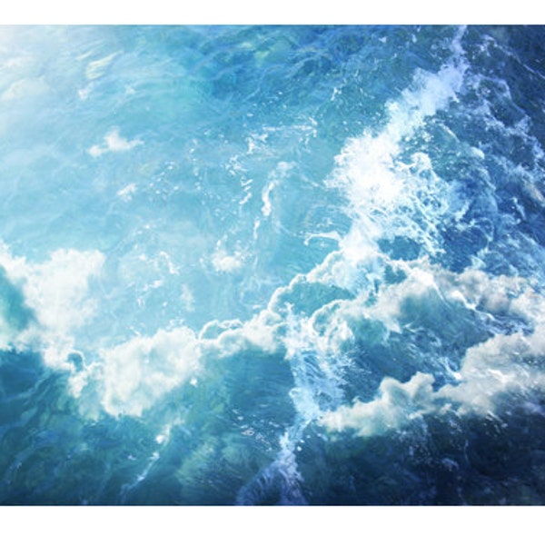 Spiritual Art, Water Photography, Sky Photography, Light Blue Art, Abstract Photography, "Oceania"