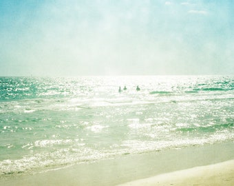 Siesta Key Wall Art, Florida Beach Photography, Swimming In Ocean Print, "Time Well Spent"