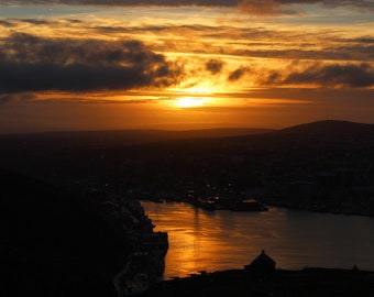 St. John's Neufundländer Fotografie, Sonnenuntergang Kunstdruck, Hafen Fotografie, Heidi Fry