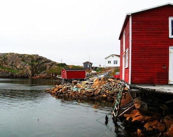 Newfoundland Artwork, Fogo Island Fishing Stages Photography, Nautical Fine Art Print By Heidi Fry