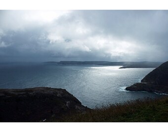 Cape Spear Art, Newfoundland Landscape Print, Storm Photography