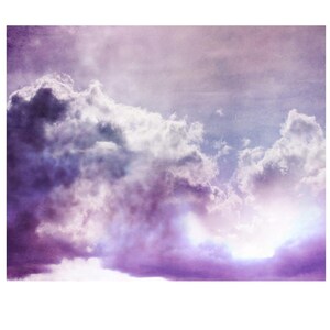 Lila abstrakte Kunst, große Wandkunst, Wolke Fotografie Drucke, moderne Kunst