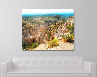 Southwestern Landscape Canvas Art, New Mexico Art, Tent Rocks Wall Art