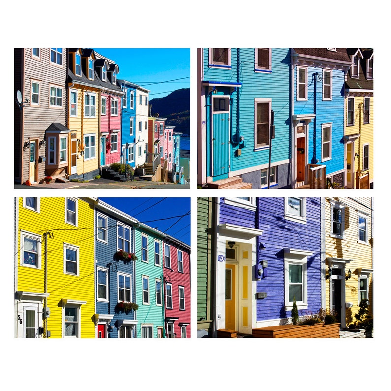 Jelly Bean Row >> Newfoundland Art Prints Jelly Bean Row Art St John S Art Newfoundland Canada Art Set Of 4 Prints Jelly Bean Row >> Newfoundland Art Prints Jelly Bean Row Art St John S Art Newfoundland Canada Art Set Of 4 Prints