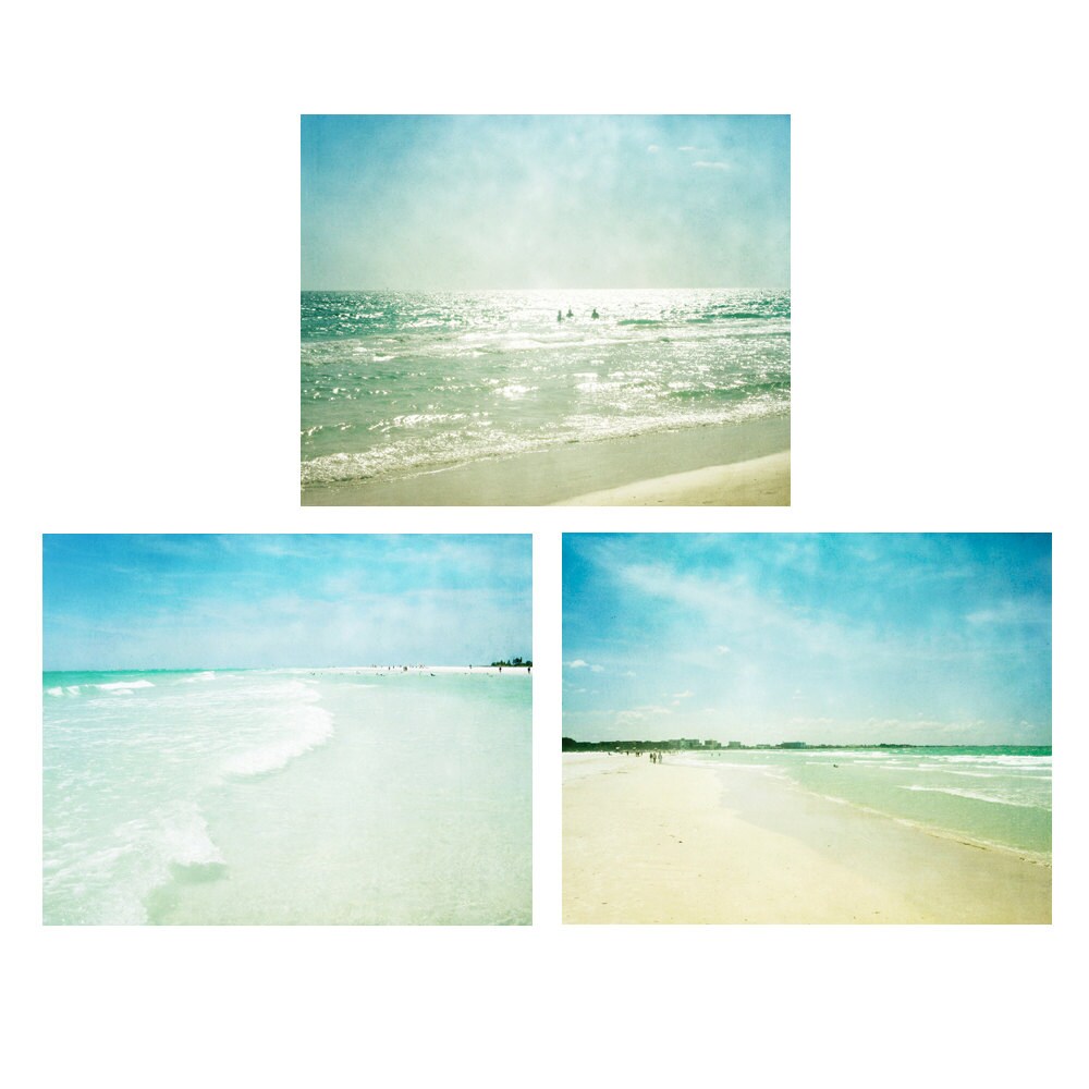 Beach Art Set Florida Art Set Ocean Photography Set Set of Etsy