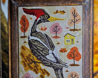 Cottage Garden Samplers - The Woodpecker
