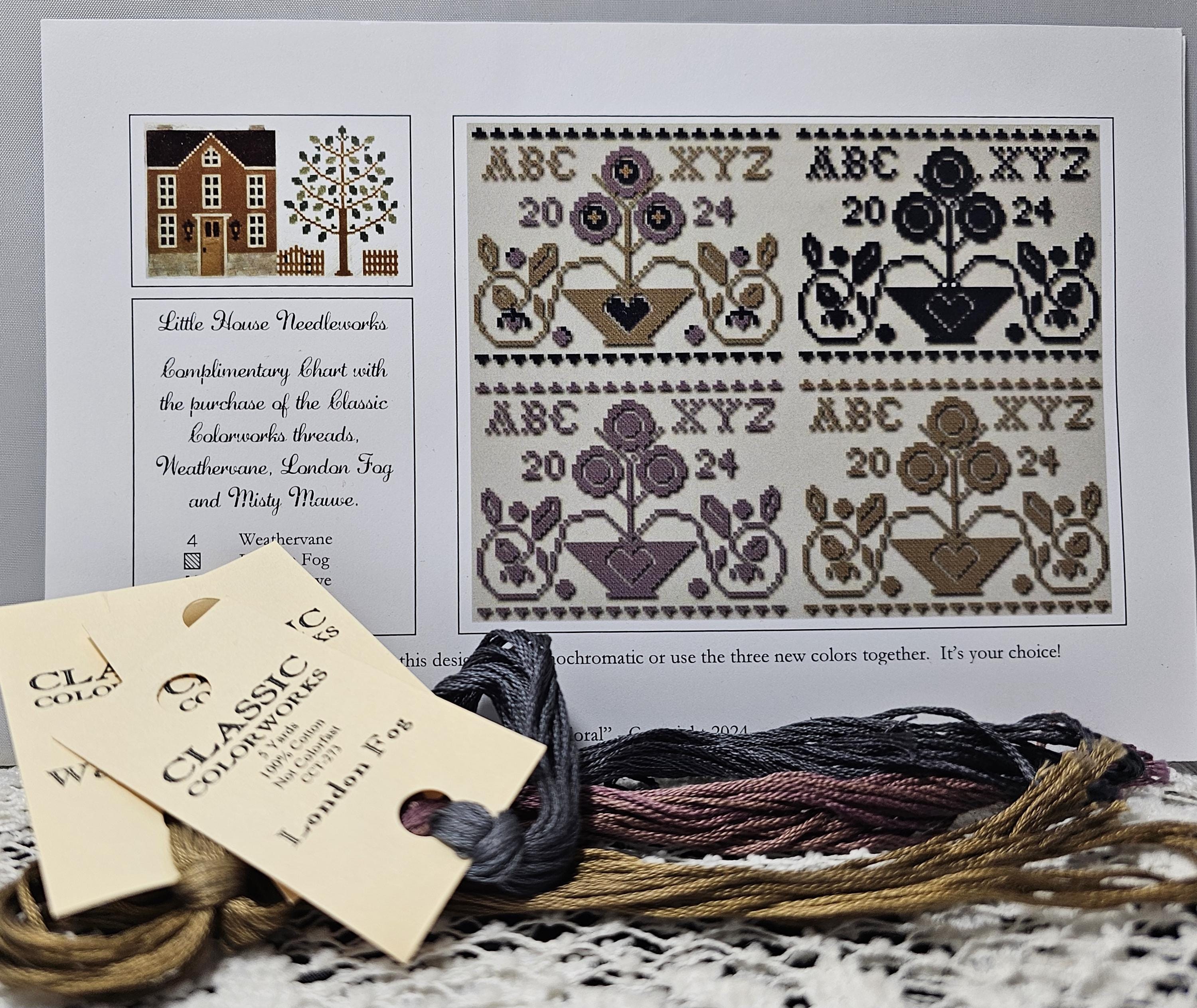 Classic Color Works Chart.pdf Little House Needlework - Chart With 3 Classic Colorworks Flosses - Etsy